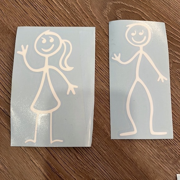 Stick figure car decals - Picture 2 of 4